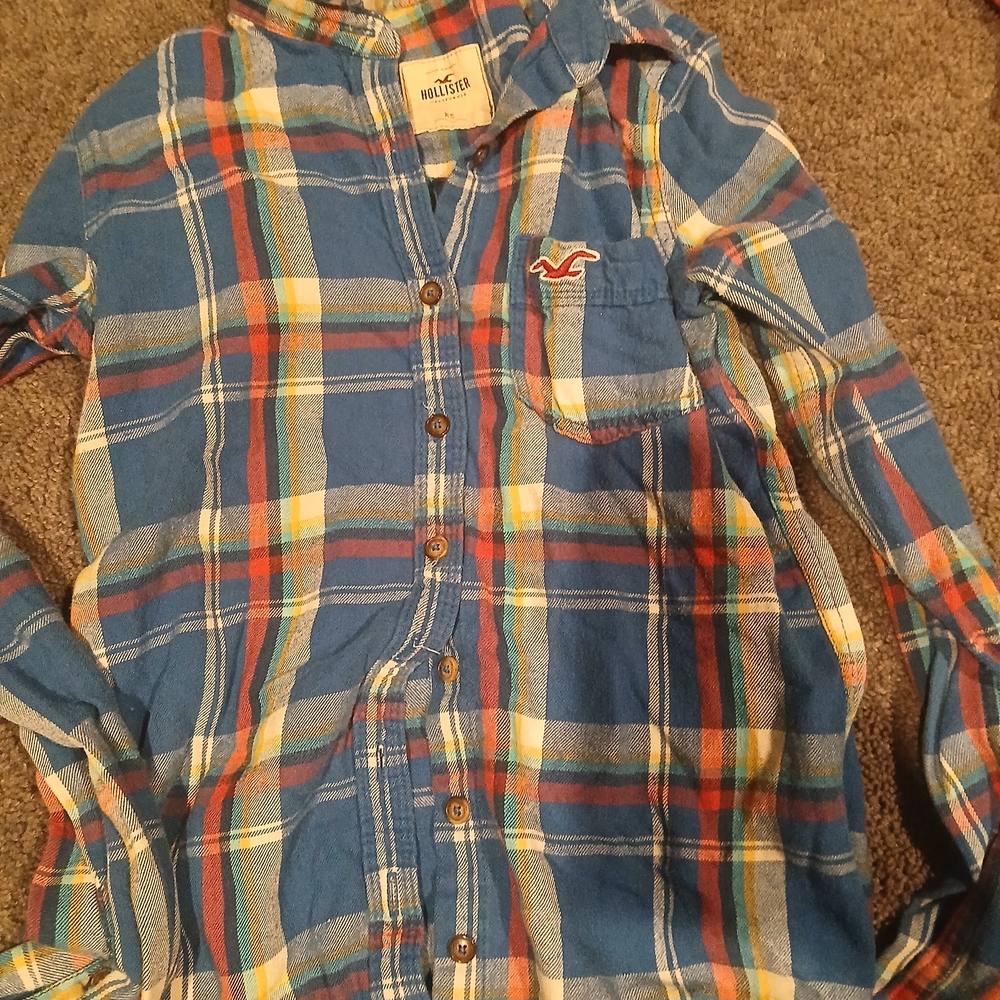 Hollister Kids Multicolor Plaid Button-Down Shirt